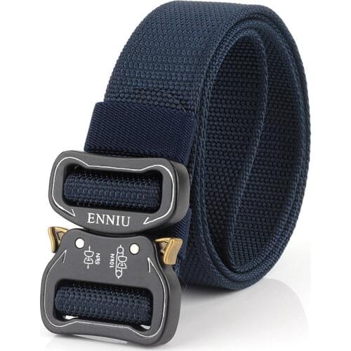 Fashion Belt Metal Buckle Tactical Designer Belt For Pants Military Thick Wearable Nylon Waistband Hunting Fishing Accessories