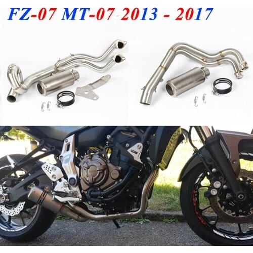 Motorcycle Exhaust Escape MT 07 Full System For Yamaha FZ-07 MT-07 2013 - 2017 MT07 FZ07 Muffler Modified Front Middle Link Pipe
