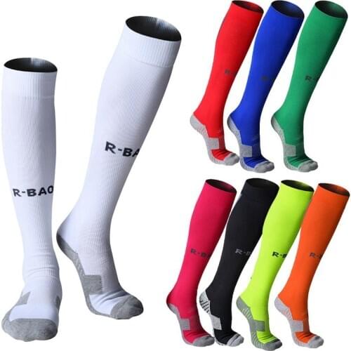 Letter Adult Mens Football Stockings Cycling Socks Soccer Long Footwear Winter Leg Warmers Cotton Sports Socks