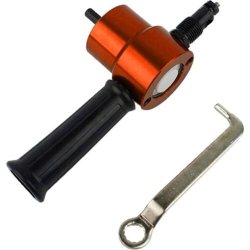 69HF Metal Nibbler Saw Cutter Double Head Metal Sheet Cutter Saw Cutter Drill Attachment for Cutting Sawing Metal Tools