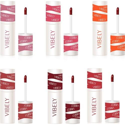 New Air Lip Glaze 6colors Matte Velvet Liquid Lipstick Long Lasting Waterproof Lip Gloss Womens Charm Lip Makeup Cosmetic