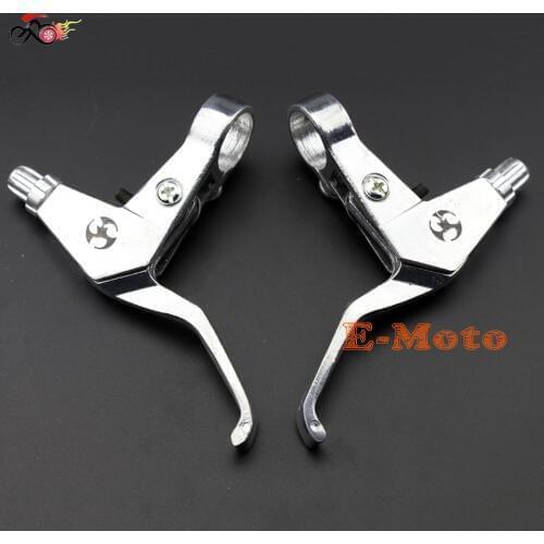 New RIGHT LEFT BRAKE LEVER For 43cc 47cc 49cc GAS SCOOTER MINI MOTO POCKET DIRT BIKE SILVER