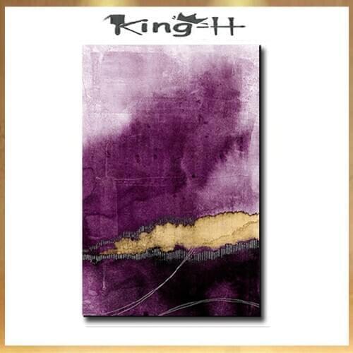 Original Pure handmade indoor art decor hanging purple abstract oil painting On Canvas hand-painted artwork home decor no framed