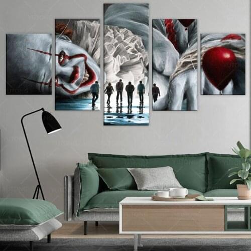 IT Chapter Two Movie Poster Art Wall Decor Paintings Stephen Kings It Picture Oil Painting Wall Art Home Decor