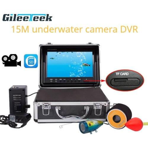 WF09 15M Portable Underwater Fishing Camera LED Lights 9 inch HD Colour Monitor Fish Finder Good for Ice Fishing, Lake, Sea