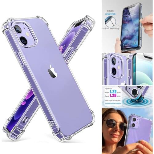 Clear Shockproof Phone Case For iPhone 13 12 11 Pro Max XS Max X XR 8 7 6 6S Plus SE2020 12 13 Mini Silicone Case Back Cover