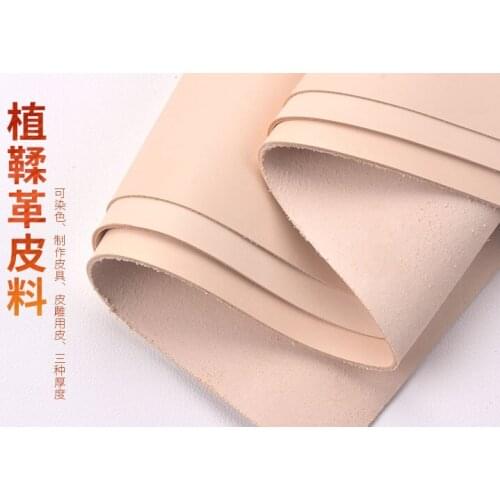 Diy handmade top layer leather Dyesable tanned leather material 1-2mm thickness
