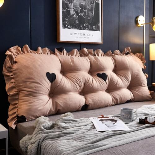 Princess Style Bedroom European Style Removable And Washable Rectangular Bedside Cushion Ins Large Backrest Soft Pack Bed Pillow