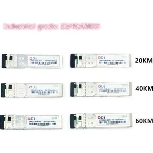 SFP 10G LC 20/40 / 60Km 1270nm / 1330nm Single Fiber SFP Optical Module SFP Transceiver Industrial Grade -40-85 with Mikrotik