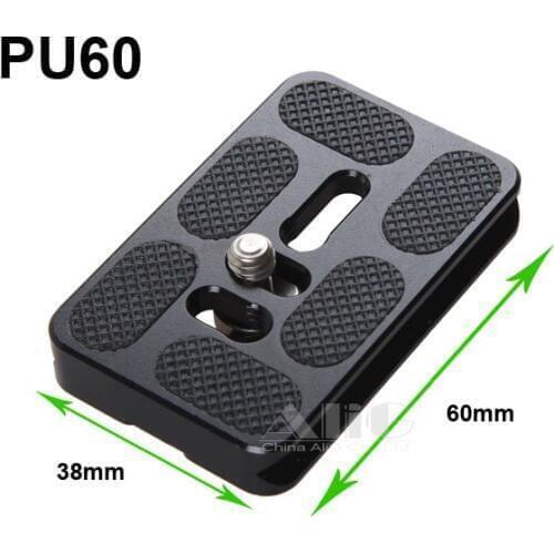 Tripod Monopod Quick Release Plate PU-60 60mm for Benro Arca Swiss Ball Head Compatible PU60