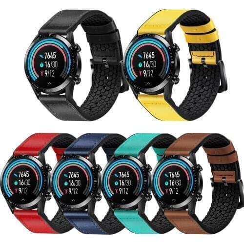 22mm Sillicone Leather Watch Band For Garmin Fenix 6 Fenix 5 Forerunner 935 945 Wrist Strap With Stainless Steel Buckle