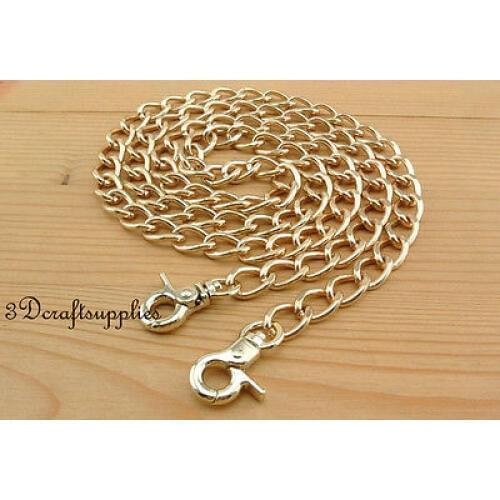 Purse chain metal purse chain shoulder chain heavy duty light gold 106 cm AC62