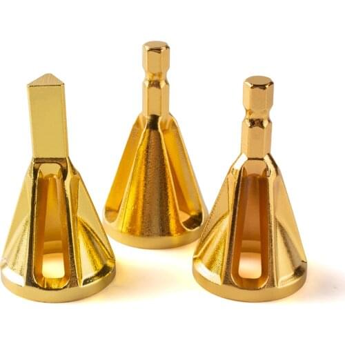 Drill Bit Remove Burr Steel Deburring External Chamfer Tool Tire Repair Damaged Bolts Woodworking 1/4 Shank 4-19mm Work Range