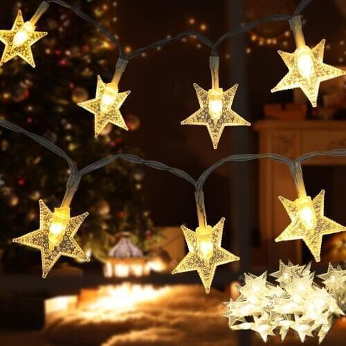 1.5M 3M 6M 10M LED Star String Lights Fairy Christmas Lights Battery Operated for Indoor Party, Wedding and Holiday Decoration