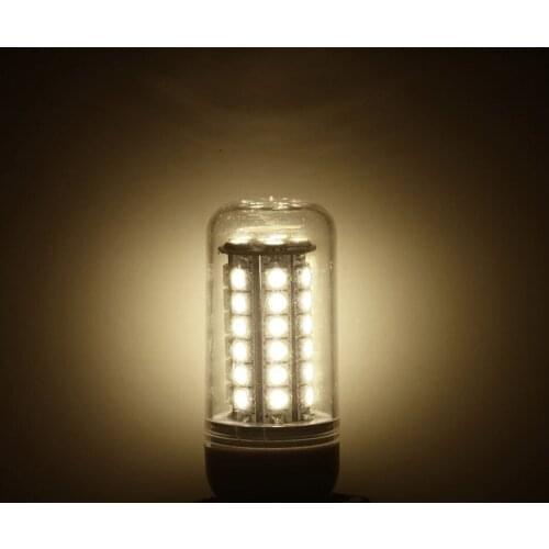 5pcs Transprent Cover LED Corn Light Bulb Lamp E27 48 5050 SMD 5W 230V Warm White Drop shipping