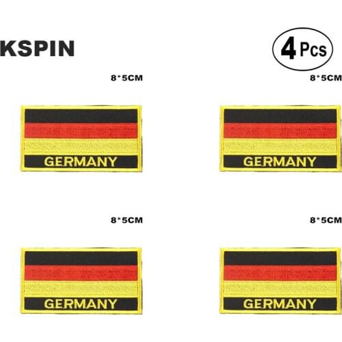 Germany Rectangular Shape Flag Iron on Saw on Patches Embroidered Flag Patches National Flag Patches for Clothing DIY Decoration