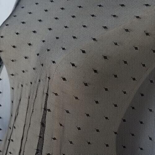 High-quality dot mesh stretch fabric width 150CM handmade DIY clothing accessories wedding veil material