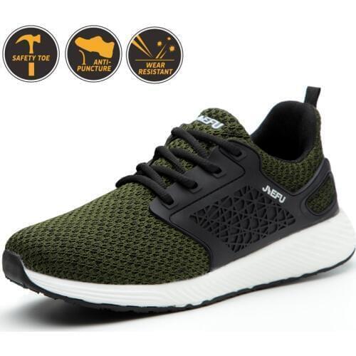 Safety Work Shoes Boots For Men Light Weight Steel Toe Work Boots Male Anti-smashing Construction Safety Sneakers Women