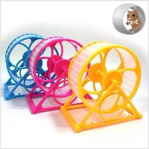 1PCs Pet Jogging Hamster Sports Running Sport Wheel Hamster Cage Toys New Small Animals Training Exercise Wheels Pet Supplies