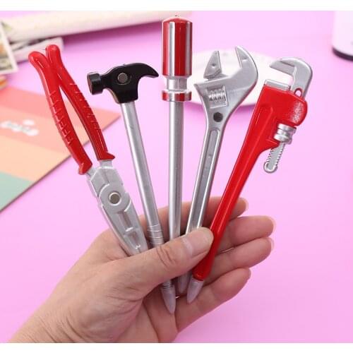 1 Pc Creative Simulation Hardware Tools Vise Hand Knife Hammer Ballpoint Pens Cute Stationery Pen Office School Supplies