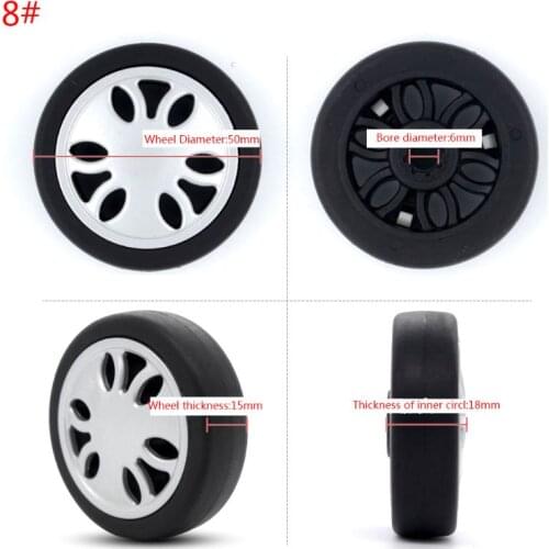 1PC Luggage Plastic Swivel Wheels Rotation Suitcase Replacement Casters