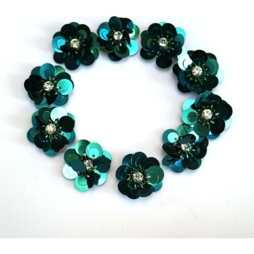 10pcs/lot Rhinestone beaded patches for clothes DIY sew on parch appliques Embroidery applique patch ropa clothing accessory