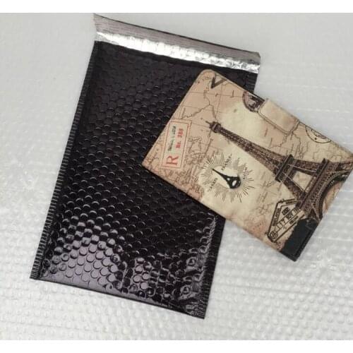 15PCS Black self adhesive plastic mailing bubble bags, Big Size aluminum foil self adhesive mailing envelopes black