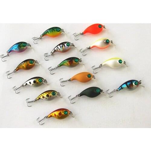 2.8cm 2g Mini Cran Bait Fishing Lure Floating Type Artificial Plastic Lure Fresh Water Fish 14 kind of color choose