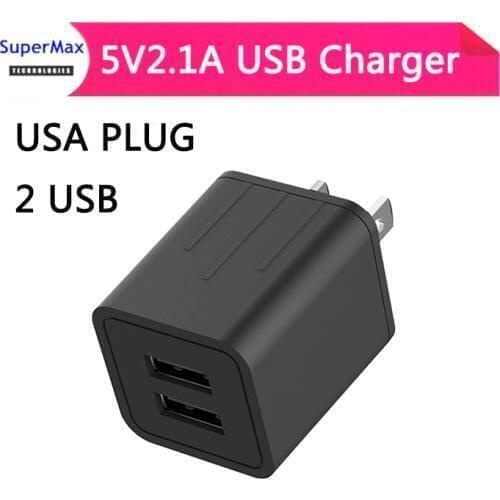 2-Port USA Plug Desktop Fast Phone Charger Adapter for moblie phone tablet 5V2.1A Charger FCC/ETL