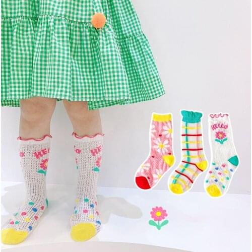 3Pairs/lot 1--8Y Infant Baby Socks Baby Socks For Girls Cotton Mesh Cute Newborn Boy Toddler Socks Baby Clothes Accessories