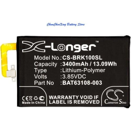 Cameron Sino 3400mAh Battery BAT-63108-003, BAT63108-003 for Blackberry BBB100-1, BBB100-1 TD-LTE, BBB100-2, BBB100-3, BBB100-6