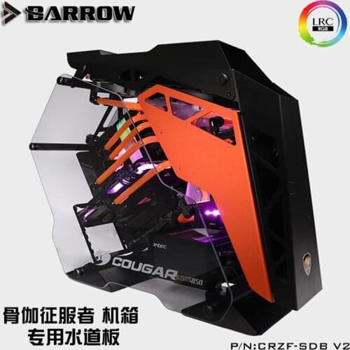 Barrow Acrylic Board as Water Channel use for Cooler COUGAR Conqueror Computer Case use Both CPU and GPU Block RGB Light to AURA
