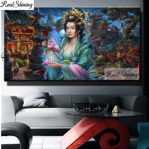 Fantasy chinese fairytale beauty 5D DIY,Diamond Painting mosaic Full drill landscape temple diamond Embroidery stitch T434