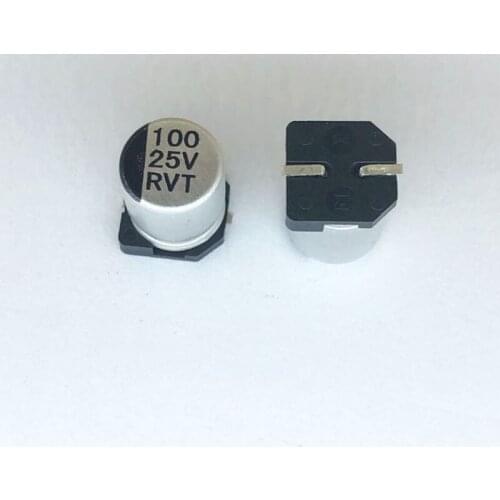 50pcs/lot 100uF 25v SMD SMT Aluminum Electrolytic Capacitor 25V 6*7mm NEW ORIGINAL