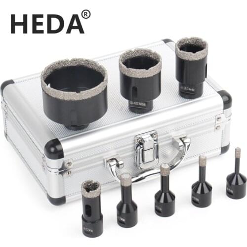 Free Shipping 6/8/10/12/20/35/45/68 M14 Thread Dry Vaccum Brazed Diamond Core Drilling Bit Hole Saw For Tile Marble Ceramic