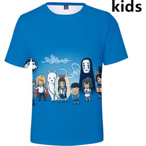 2 to 14 Years kids t shirt Anime Spirited Away No Face tshirt t-shirt boys girls harajuku cartoon t shirts Tee children clothes