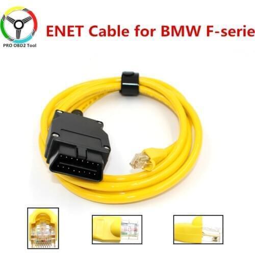 Quality E-SYS ENET cable for BMW F-series ICOM OBD2 Coding Diagnostic Cable Ethernet to ESYS Data OBDII Coding Hidden Data Tool