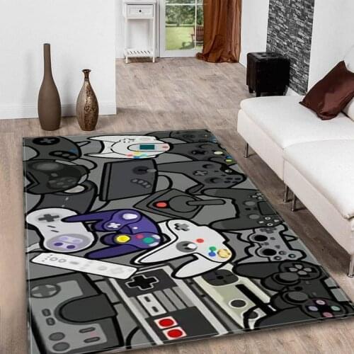 3D Print Carpet Anime Gamer Controller Rug Cartoon Kids Bedroom Play Floor Mat Living Room For Carpets Kids Boys Rugs Outdoor