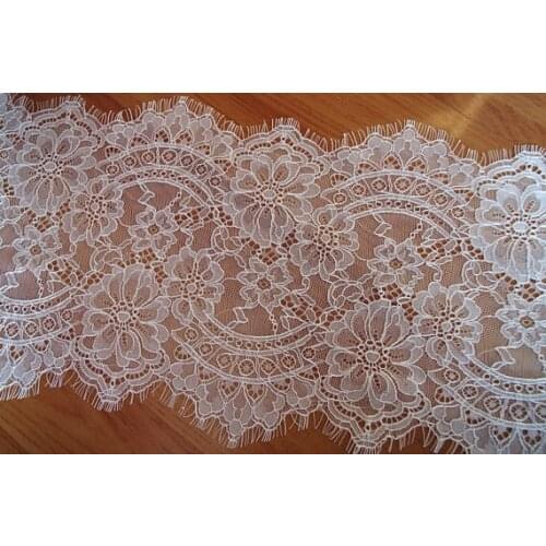 Chantilly Lace Trim Eyelash Lace Fabric Lace For Wedding Table Runners