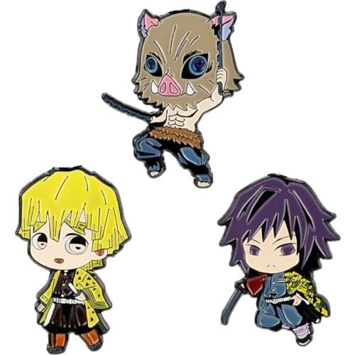 LT274 Demon Slayer Anime Pins for backpacks Lapel Enamel Pins and Brooches Badge Bags Backpack Decoration Friend for Gifts