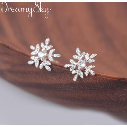Sweet Silver Color Snow Earrings For Women Ladies Earrings Jewelry Girls Gifts Pendientes oorbellen