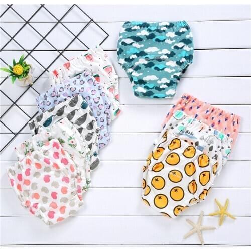 Resuable Cotton Newborn Baby Diapers Training Pants Washable Changing Nappy Cloth Diaper 4 Layers Gauze Cloth Diaper