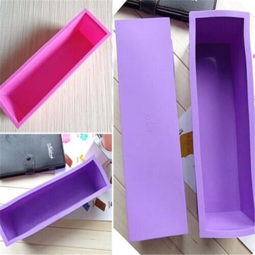 Fashion New Perfect Soap Brick Pastry Bread Loaf Cake Silicone Rectangle Bakeware 1.2L