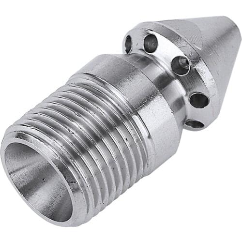 High Quality Pressure Washer Drain Ram Sewer Rotary Cleaning Nozzle 9 Jet 3/8" Male 4.5MM Thread For Pipe Dredge Mayitr