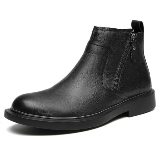 Shoes Men Leather Boots Men Work Shoes Winter Boots Indestructible Safety Boots Chelsea Shoes Anti-puncture Work Boots