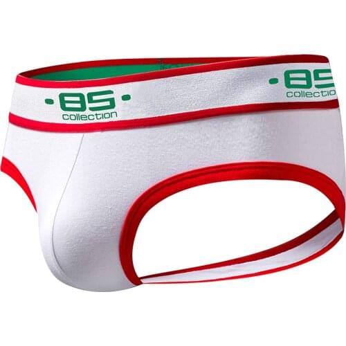 ORLVS Brand Male Underwear Breathable Cotton Men Briefs Thong Sexy Male Panties Briefs Gay Tanga Underwear Men Thong Underpants