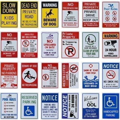 Outdoor Yard Garage decor man cave sign warning stickers Beer Cafe Bar art decor garage wall sign