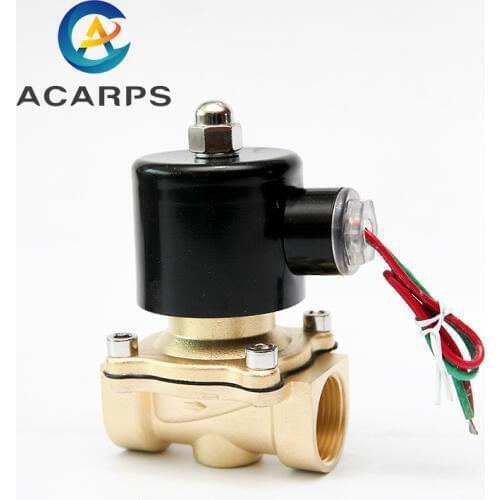 3/4" inch Normally Closed Brass Solenoid Valve 220VAC 24VDC 12VDC 110VAC 380VAC 24VAC Direct Acting For Water Gas Oil