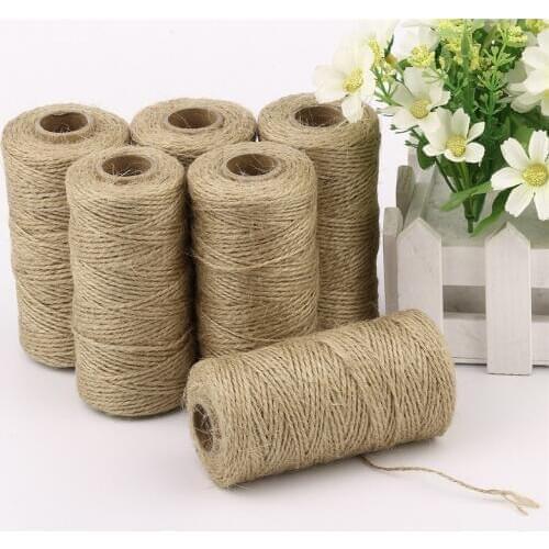 100 Meters Hemp Cords Ropes Natural Dry Twine Cord Jute Twine Rope Thread For DIY Decor Toy Crafts Parts 2mm hemp Rope 5 Rolls