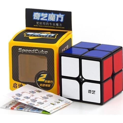 Qiyi Qidi 2x2 Magic Cube 2 by 2 Speed Pocket Cube Stickerless Black White Puzzle Cube Educational Toys For Children